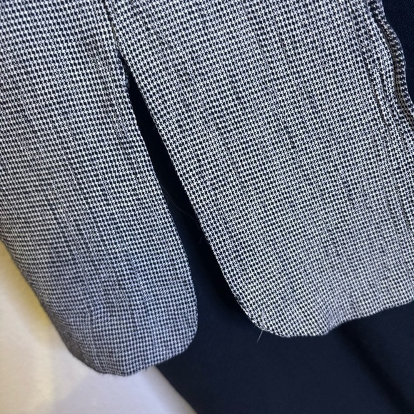 Michael Blake Vintage 14P Two-Piece Dress Jacket Set Navy & Gray Floral - Picture 7 of 11